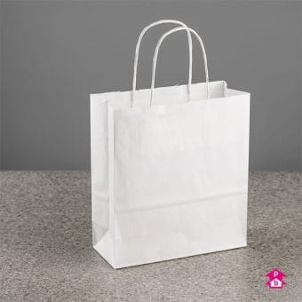 Small White Paper Carrier Bags