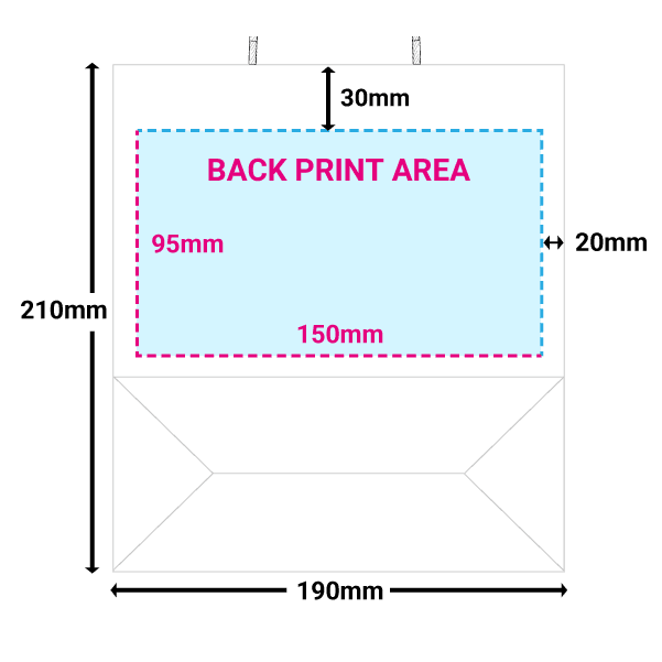 PB Print - Small White Paper Bags PB Print - Small White Paper Bags