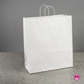 Printed Extra Large White Paper Carrier Bags