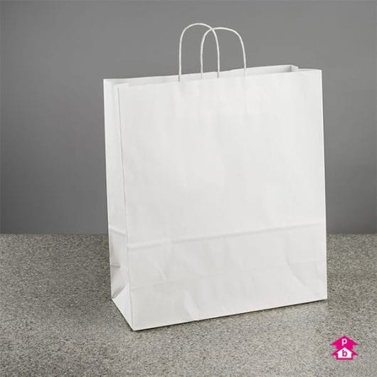Printed Extra Large White Paper Carrier Bags