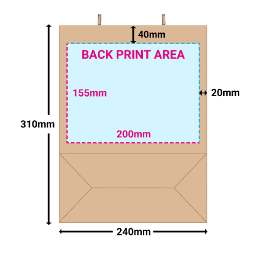 Printed Medium Brown Paper Carrier Bags