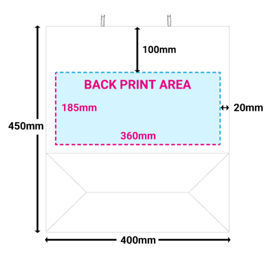 Printed Extra Large White Paper Carrier Bags