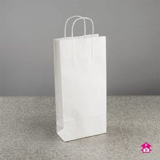 PB Print - White Paper Bottle Bags