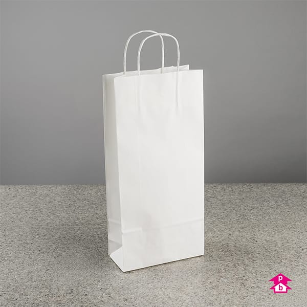 PB Print - White Paper Bottle Bags