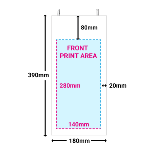 PB Print - White Paper Bottle Bags