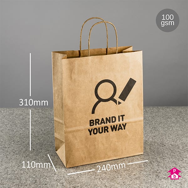 Medium Brown Paper Carrier Bags