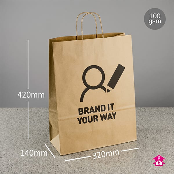PB Print - Large Brown Paper Bags