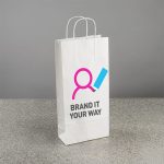 PB Print - White Paper Bottle Bags