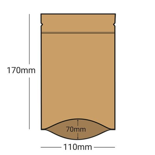 Mini Brown Compostable Paper Pouches