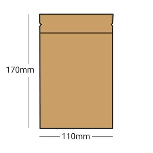Mini Brown Compostable Paper Pouches