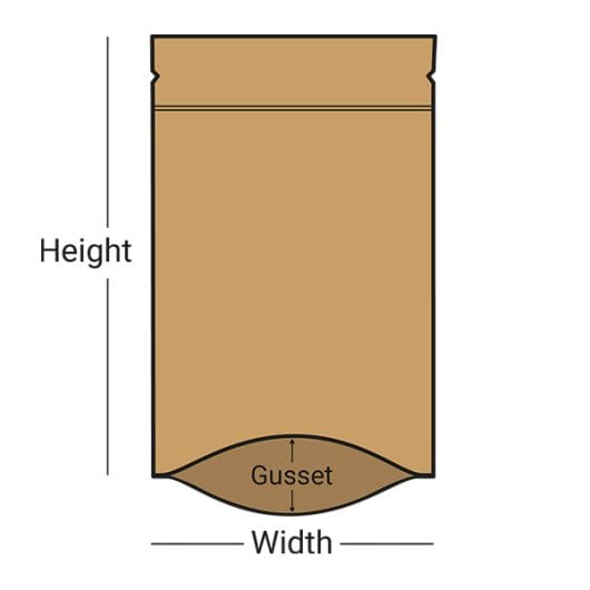 Mini Brown Compostable Paper Pouches