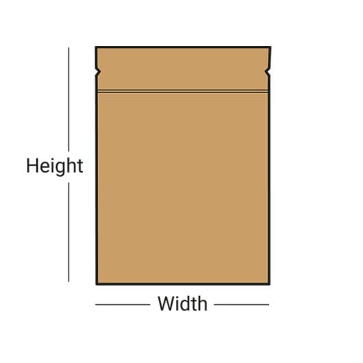 Printed Large Brown Compostable Paper Pouches