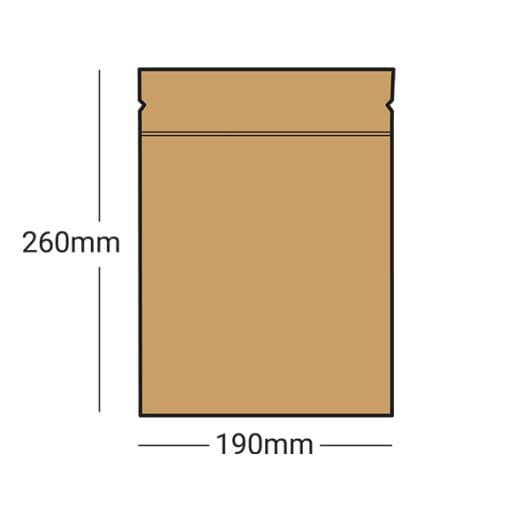 Printed Large Brown Compostable Paper Pouches