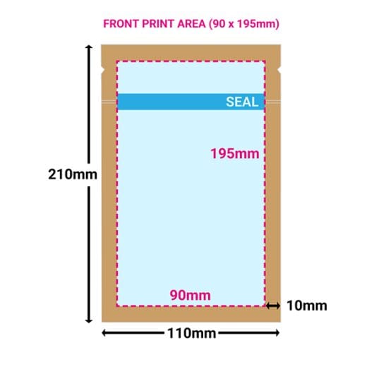 Printed Mini Brown Paper Pouches