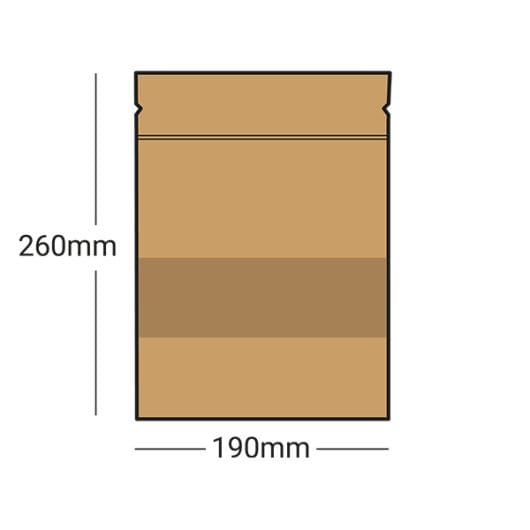 Printed Large Brown Paper Pouches