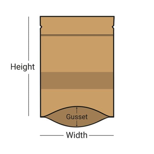 Printed Extra Large Brown Paper Pouches