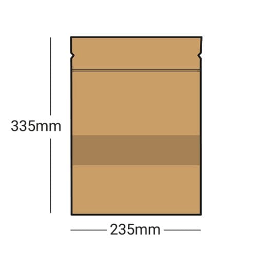 Printed Extra Large Brown Paper Pouches