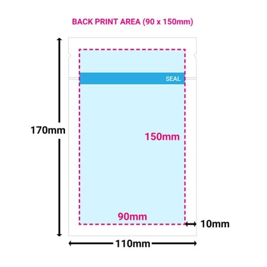 Printed Mini White Paper Pouches