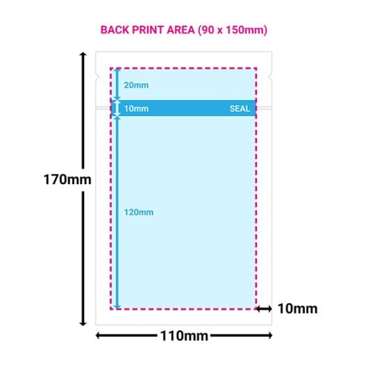 Printed Mini White Paper Pouches