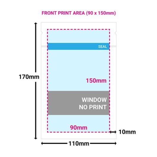Printed Mini White Paper Pouches
