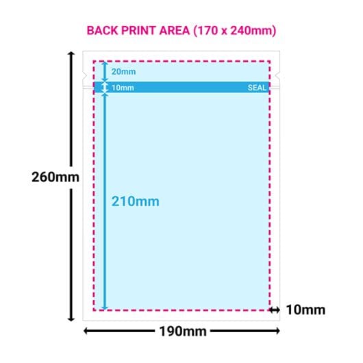 Printed Large White Paper Pouches