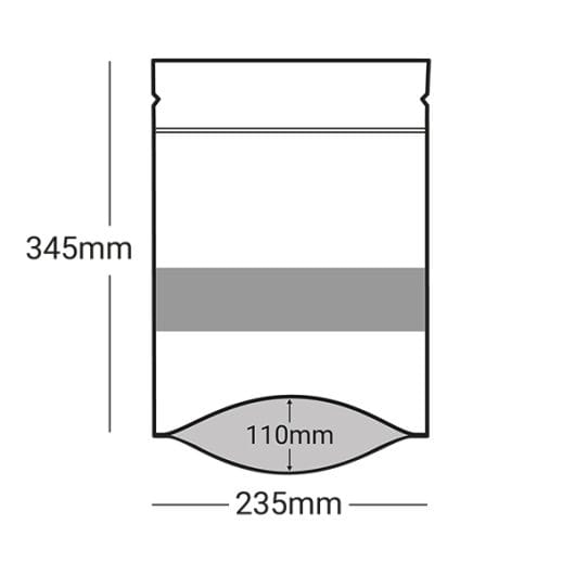 Printed Extra Large White Paper Pouches