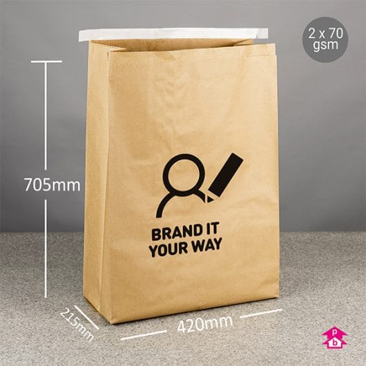 Jumbo Brown Two-Ply Mailing Sack
