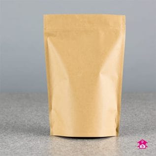 Printed Large Brown Compostable Paper Pouches