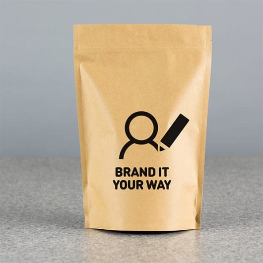 Printed Large Brown Compostable Paper Pouches