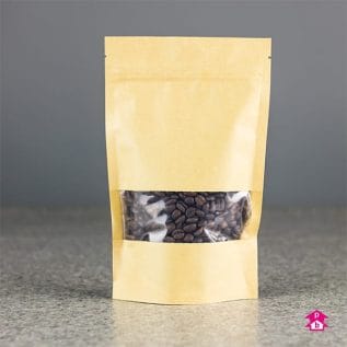 Printed Medium Brown Paper Pouches
