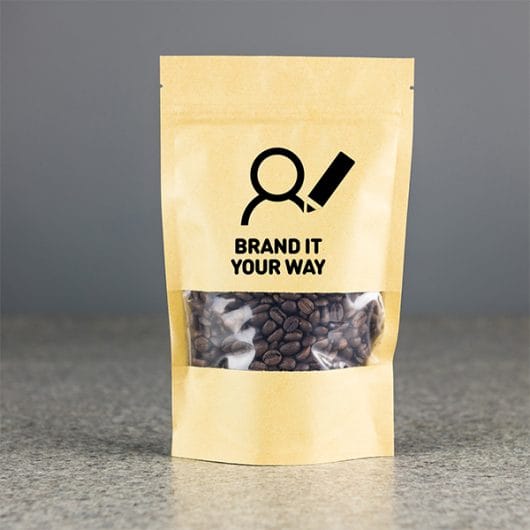 Printed Medium Brown Paper Pouches