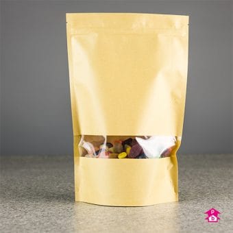 Printed Extra Large Brown Paper Pouches