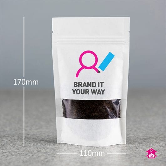 Printed Mini White Paper Pouches