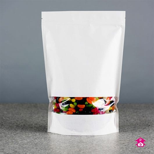 Printed Extra Large White Paper Pouches Printed Extra Large White Paper Pouches